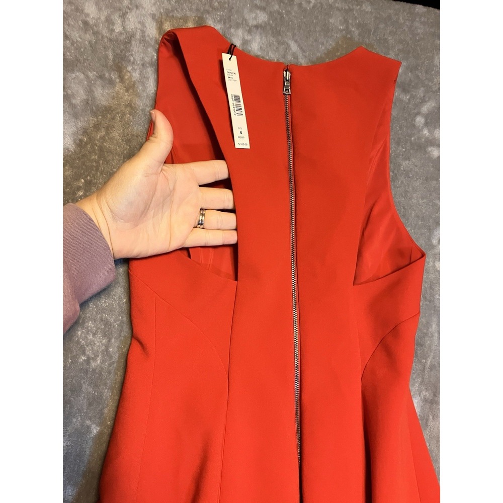 Alice Olivia Classic Dress Party V Red Bodycon Women's 0 Romantic‎ Spring NWT - Picture 11 of 12